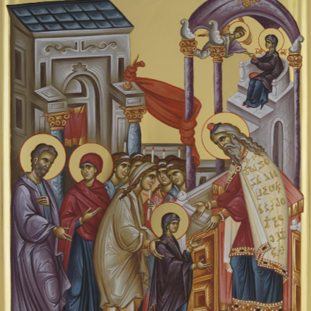 Az Istenszülő templombavezetése