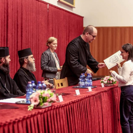 Diplomaosztó a főiskolán 