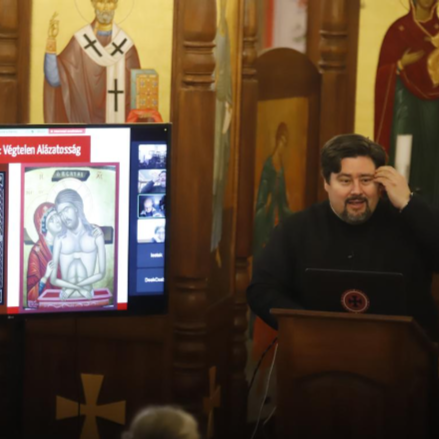 A nagyheti szertartások fényében járhattuk be a Vőlegény útját Nyirán János fődiakónus előadásán