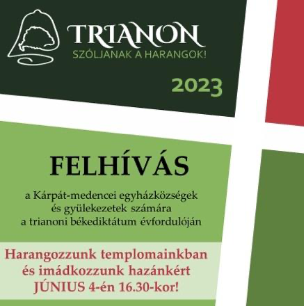 Harangozzunk templomainkban és imádkozzunk hazánkért június 4-én!