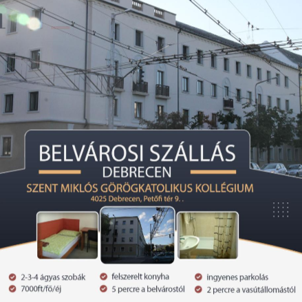 Egész nyáron fogad szállóvendégeket a debreceni Szent Miklós Diákotthon!