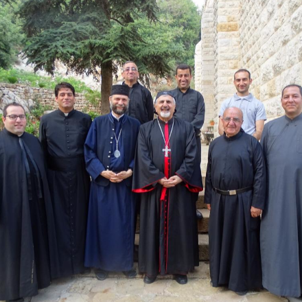 A szír katolikus egyházfővel találkozott Fülöp atya